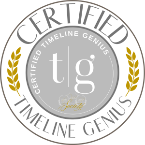 Sonja Burch is Timeline Genius Certified Badge
